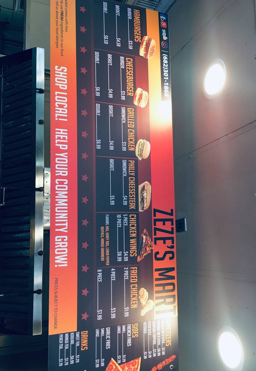 Zeze’s mart | restaurant | 5500 Brentwood Stair Rd suite 100, Fort Worth, TX 76112, USA | 6823011868 OR +1 682-301-1868