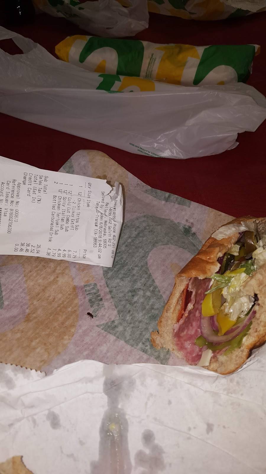 Subway | meal takeaway | 1502 Galvin Rd S, Bellevue, NE 68005, USA | 4022918818 OR +1 402-291-8818