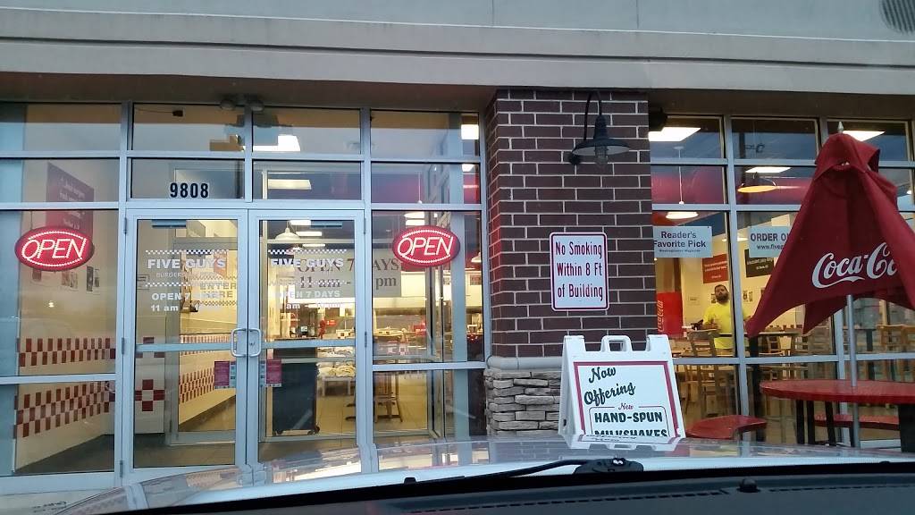 Five Guys | meal takeaway | 9808 E Washington St, Indianapolis, IN 46229, USA | 3178976752 OR +1 317-897-6752