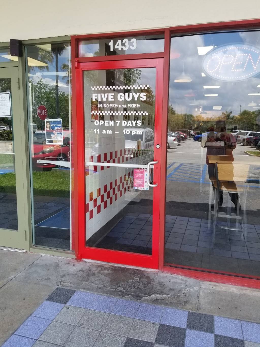 Five Guys | meal takeaway | 1433 SW 107th Ave, Miami, FL 33174, USA | 3052256228 OR +1 305-225-6228