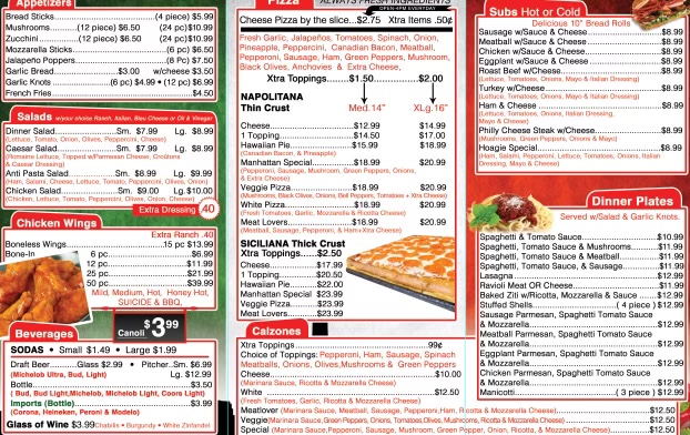 Manhattan pizza | restaurant | 9870 W Lower Buckeye Rd, Tolleson, AZ 85353, USA | 6239073337 OR +1 623-907-3337