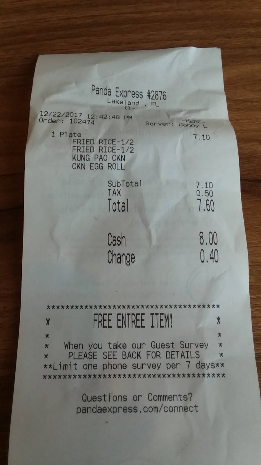 Panda Express | restaurant | 4620 Florida Ave S #100, Lakeland, FL 33813, USA | 8636196008 OR +1 863-619-6008