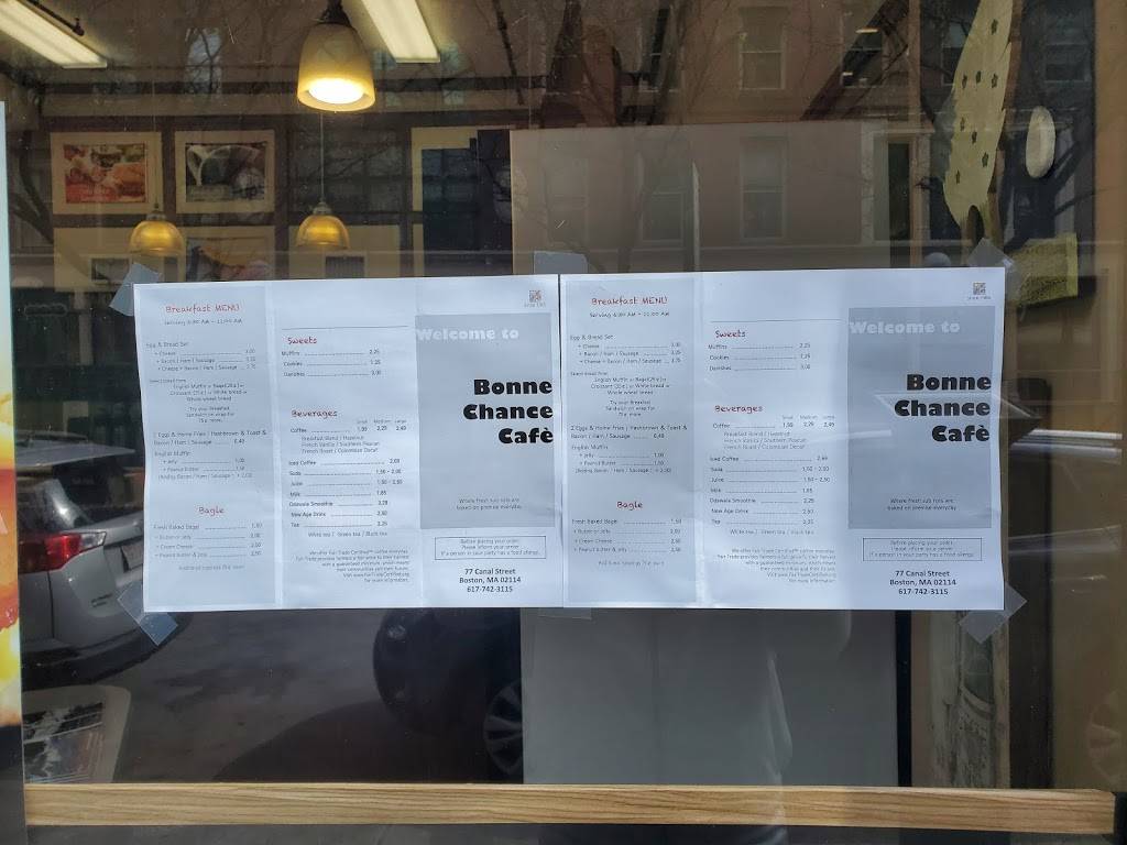 Bonne Chance Cafe & Bakery | cafe | 77 Canal St, Boston, MA 02114, USA | 6177423115 OR +1 617-742-3115