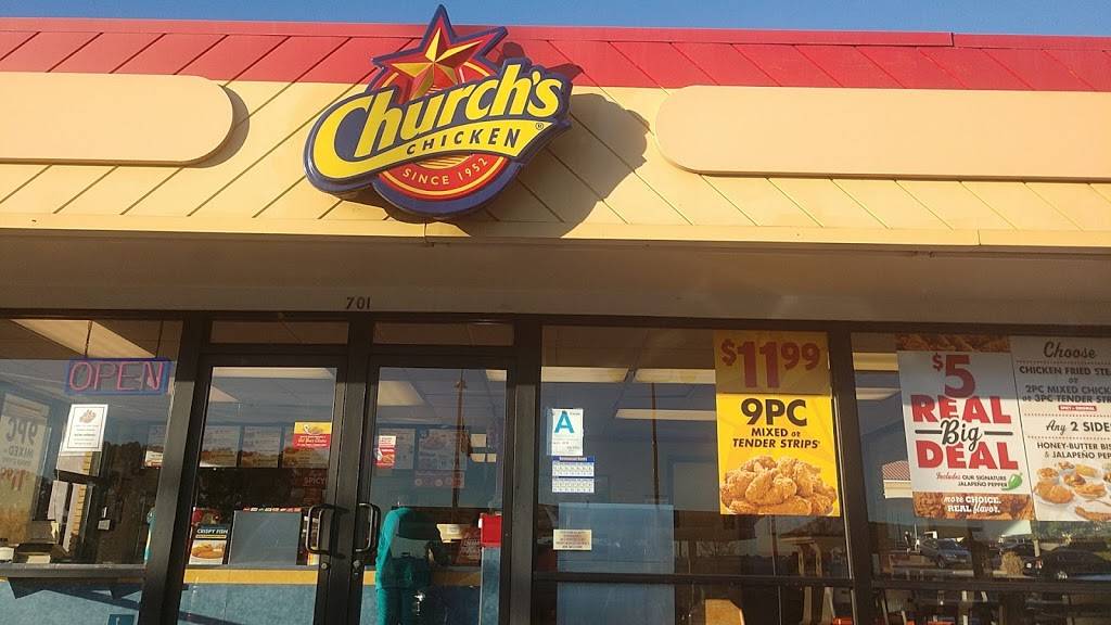 Churchs Chicken | restaurant | 701 E Huntington Dr, Monrovia, CA 91016, USA | 6263034317 OR +1 626-303-4317