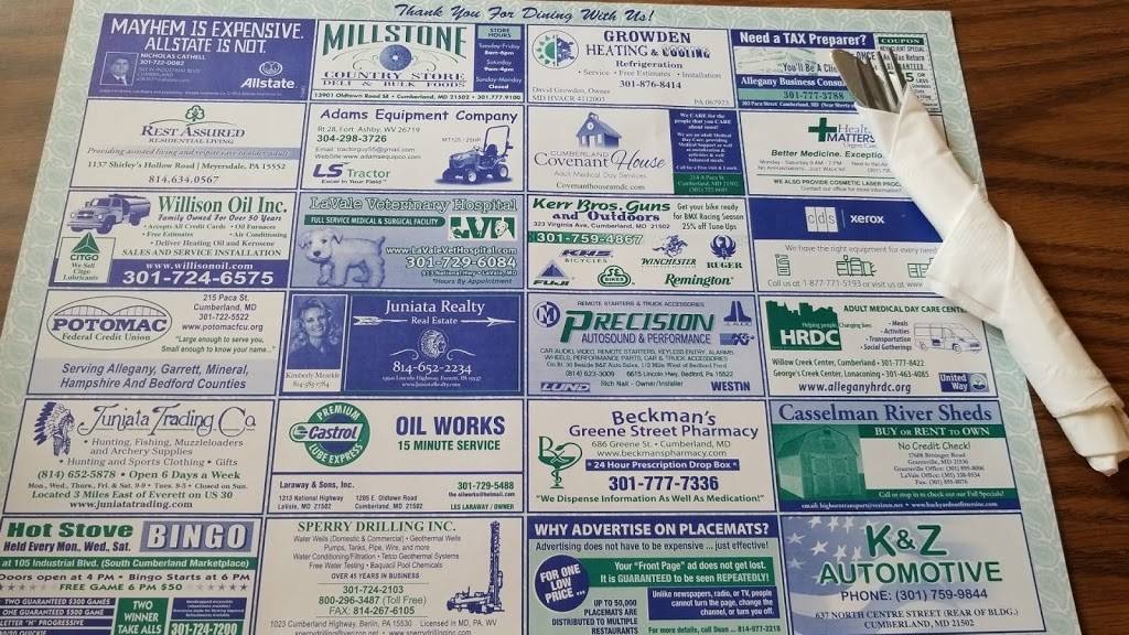 Klines Restaurant | restaurant | 10307 National Hwy SW, Cumberland, MD 21502, USA | 3017775010 OR +1 301-777-5010