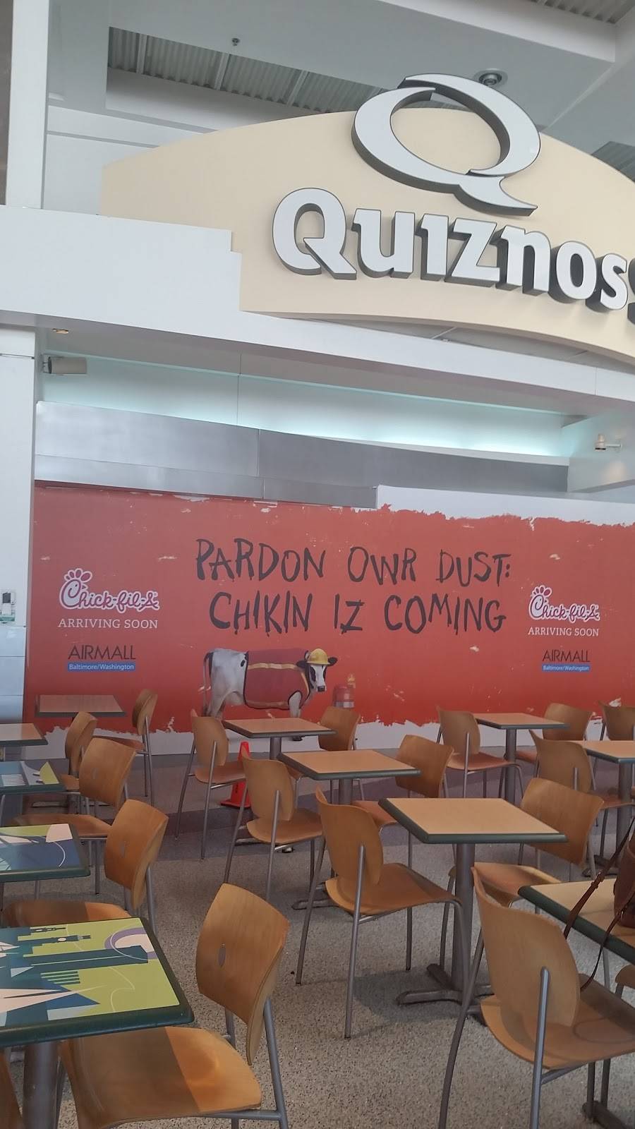 Quiznos | restaurant | 107 Fuel Farm Rd, Terminal D, Baltimore, MD 21240, USA | 4106940994 OR +1 410-694-0994