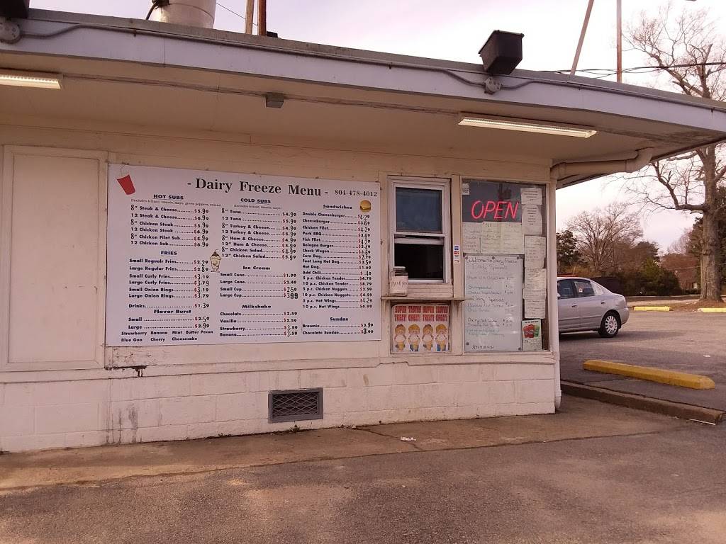 Dairy Freeze | restaurant | 21112 Boydton Plank Rd, McKenney, VA 23872, USA | 8044784012 OR +1 804-478-4012