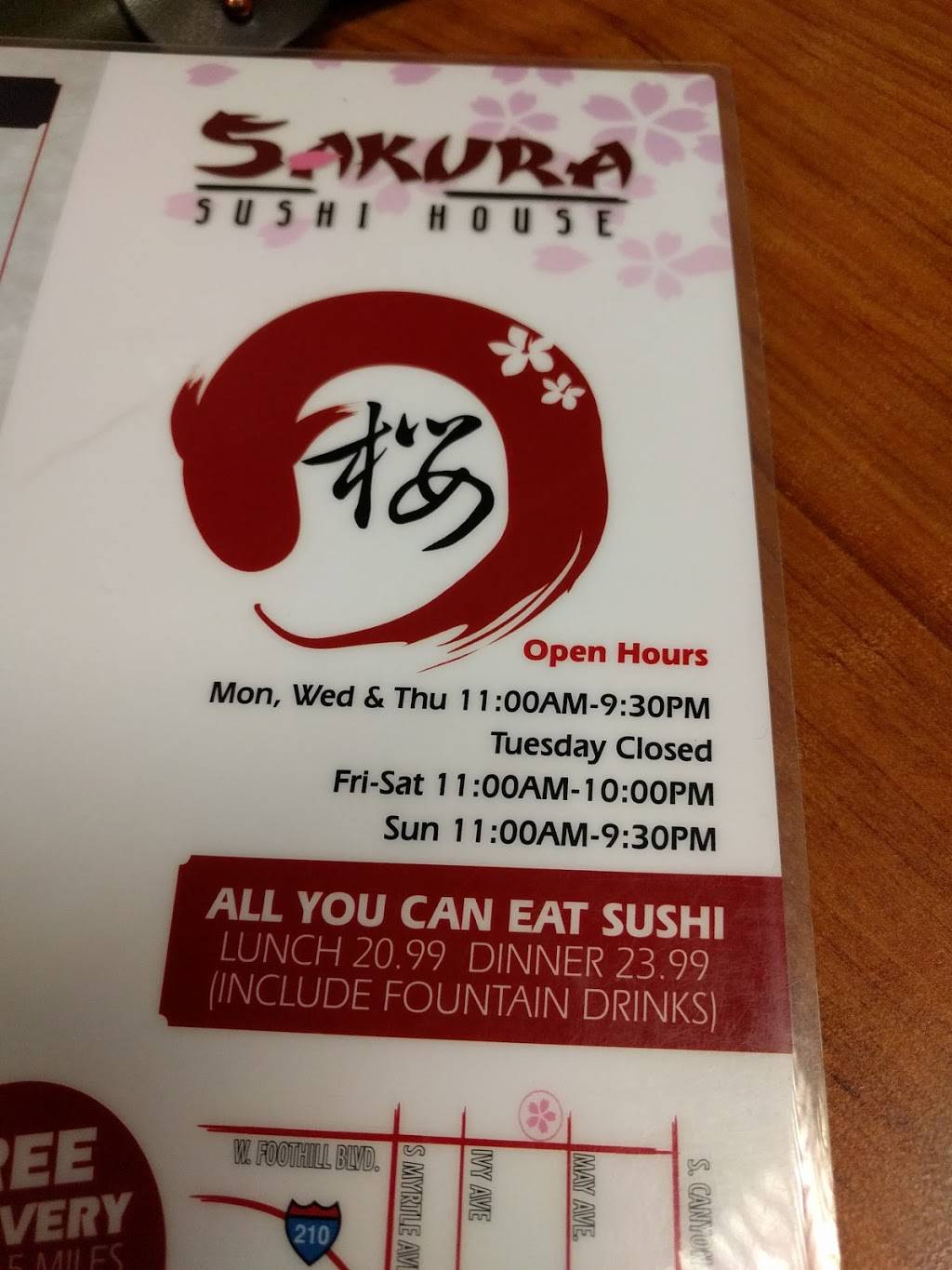 Sakura Sushi House | restaurant | 215 E Foothill Blvd, Monrovia, CA 91016, USA | 6263588258 OR +1 626-358-8258