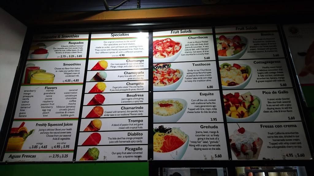 Raspado Xpress | restaurant | 8610 Van Nuys Blvd #11, Panorama City, CA 91402, USA | 8188926969 OR +1 818-892-6969