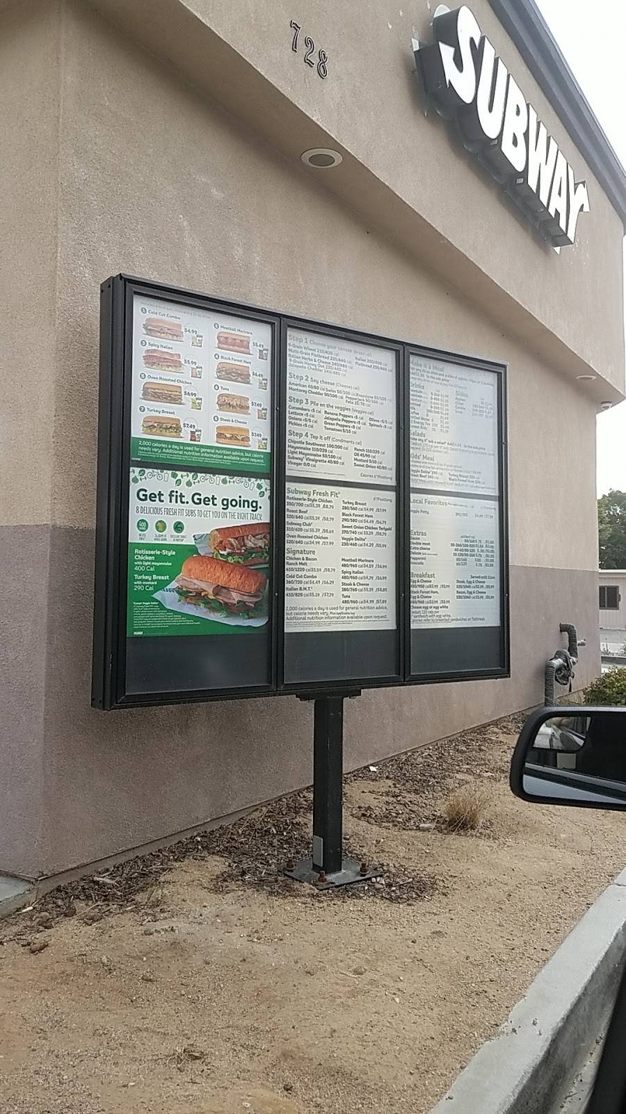 Subway | restaurant | 728 Avenue J, Lancaster, CA 93534, USA | 6617237821 OR +1 661-723-7821
