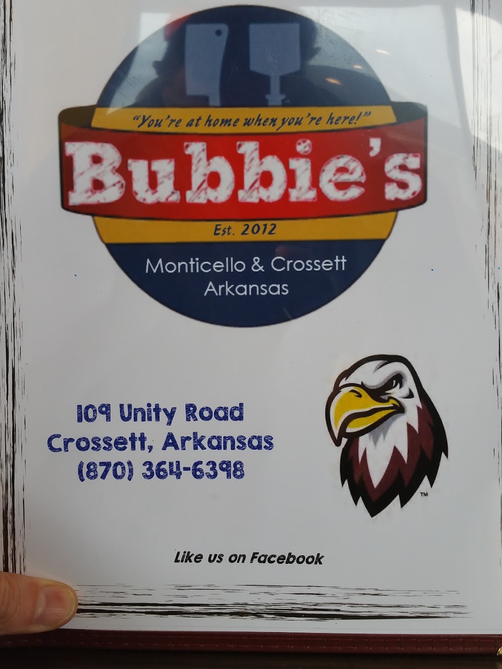 Bubbies | restaurant | 109 Unity Rd, Crossett, AR 71635, USA | 8703646398 OR +1 870-364-6398
