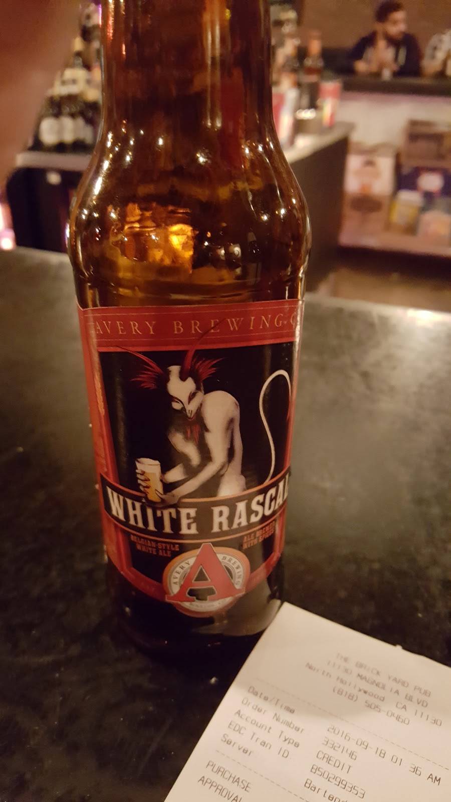 The Brickyard Pub | restaurant | 11130 W Magnolia Blvd, North Hollywood, CA 91601, USA | 8185050460 OR +1 818-505-0460