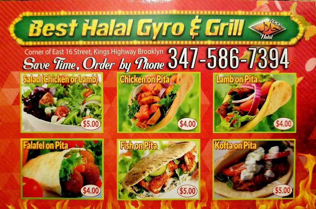 Best Halal Gyro and Grill | restaurant | Corner Of East 16 Street And, Kings Hwy, Brooklyn, NY 11229, USA | 3475867394 OR +1 347-586-7394