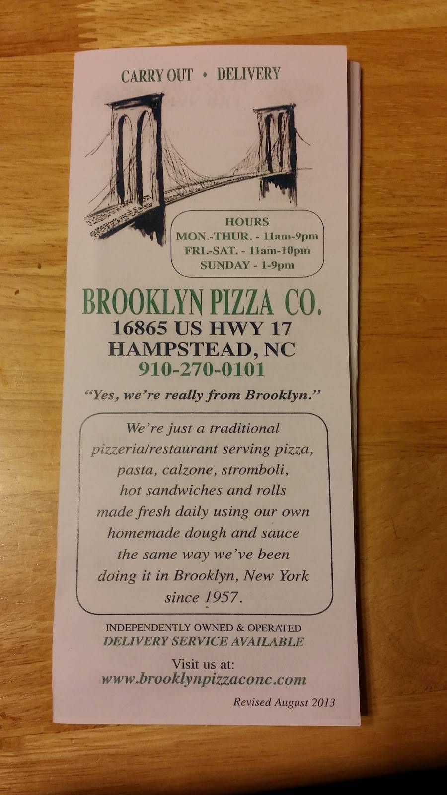 Nunzios Pizza | restaurant | 16865 US-17, Hampstead, NC 28443, USA | 9102700101 OR +1 910-270-0101