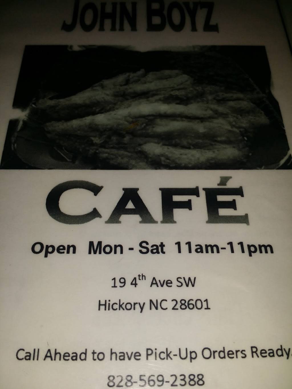 John Boyz Cafe | restaurant | 19 4th Ave SW, Hickory, NC 28601, USA | 8285692388 OR +1 828-569-2388