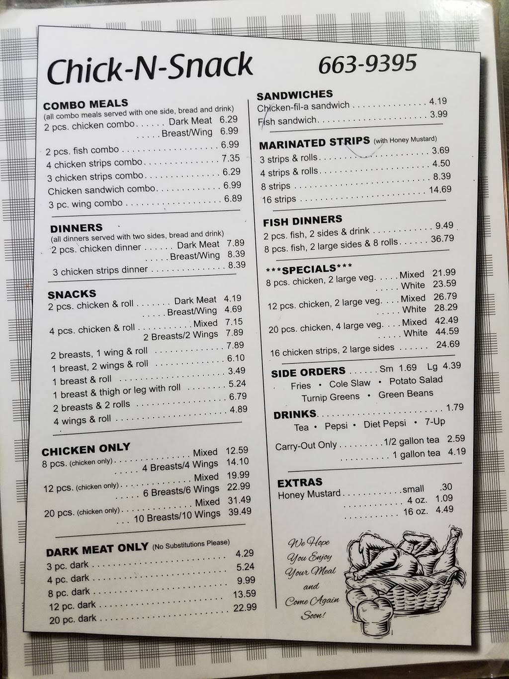 Chick-N-Snack | restaurant | 208 Ascauga Lake Rd, Graniteville, SC 29829, USA | 8036639395 OR +1 803-663-9395