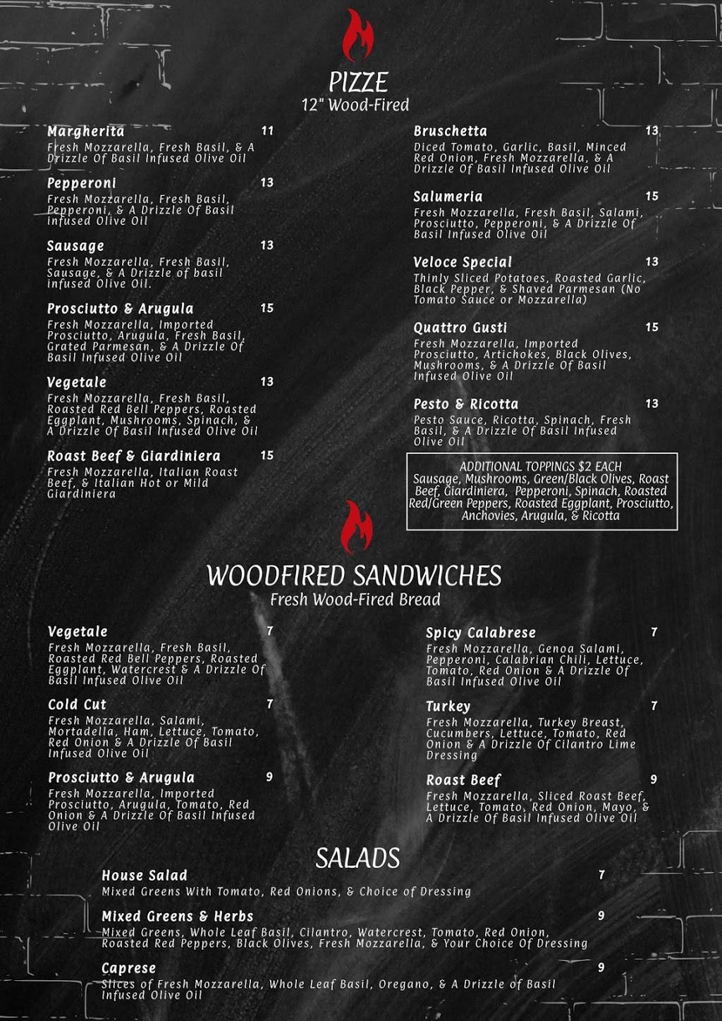 Veloce Wood-Fired Pizze | meal delivery | 1450 Park Ave W Suite E, Highland Park, IL 60035, USA | 8477804913 OR +1 847-780-4913