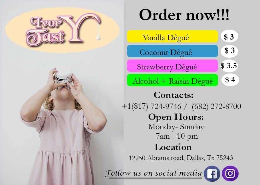 Ivory Tasty | restaurant | 12250 Abrams Rd, #1212 Building 11, Dallas, TX 75243, USA | 8177249746 OR +1 817-724-9746