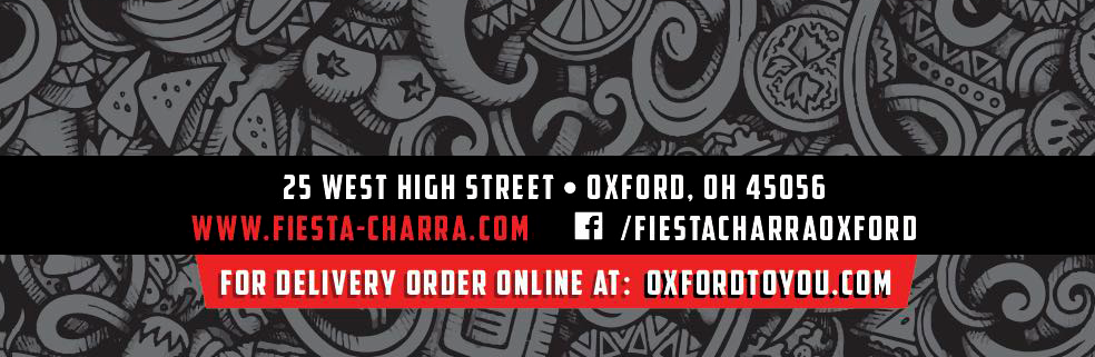 Fiesta Charra | restaurant | 25 W High St, Oxford, OH 45056, USA | 5135243114 OR +1 513-524-3114