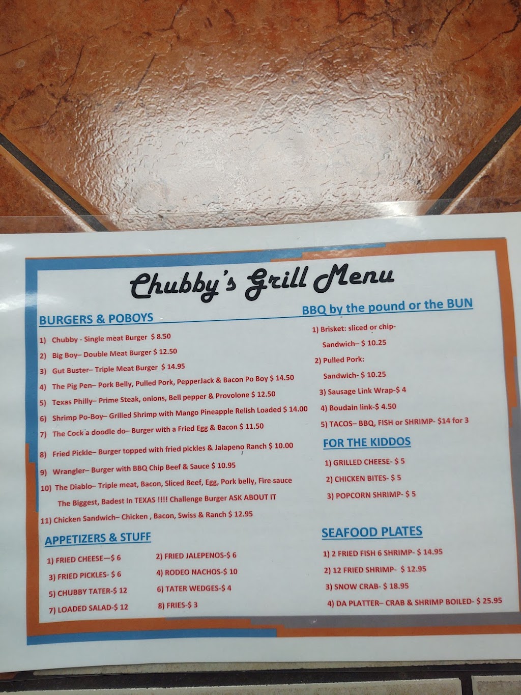 Chubbys Grill | restaurant | 3085 TX-12, Vidor, TX 77662, USA | 4094224403 OR +1 409-422-4403