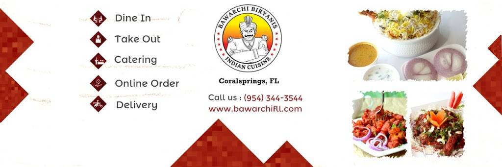 Bawarchi Biryanis - Coral Spring | restaurant | 10190 W Sample Rd, Coral Springs, FL 33065, USA | 9543443544 OR +1 954-344-3544