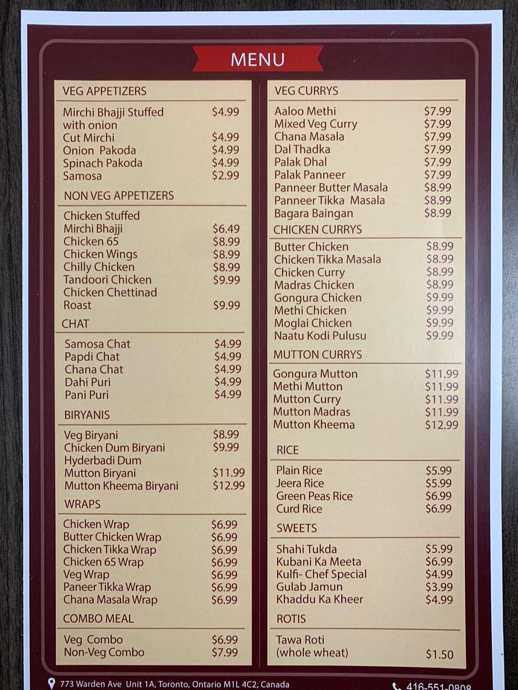 Wraps & Biryani | restaurant | 773 Warden Ave, Scarborough, ON M1L 4C2, Canada | 6472628269 OR +1 647-262-8269