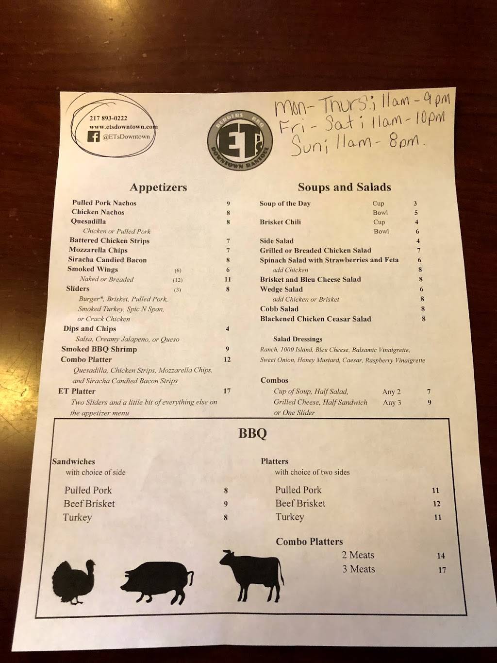 ETs Downtown | restaurant | 107 E Sangamon Ave, Rantoul, IL 61866, USA | 2178930222 OR +1 217-893-0222