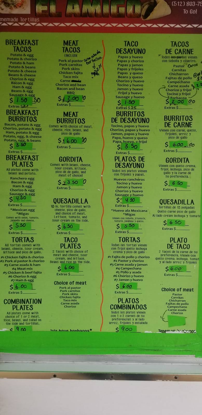 El Amigo Taco | restaurant | 8663-8667 Spicewood Springs Rd, Austin, TX 78759, USA | 5128037563 OR +1 512-803-7563