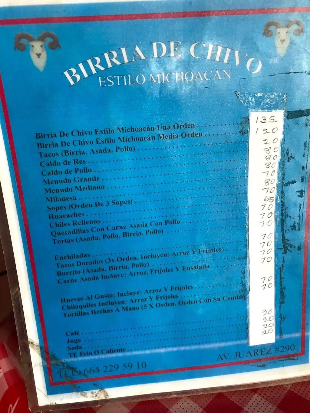 Birria de chivo Estilo Michoacan | restaurant | Av. Juárez 255, Primera, 21400 Tecate, B.C., Mexico | 016642295910 OR +52 664 229 5910