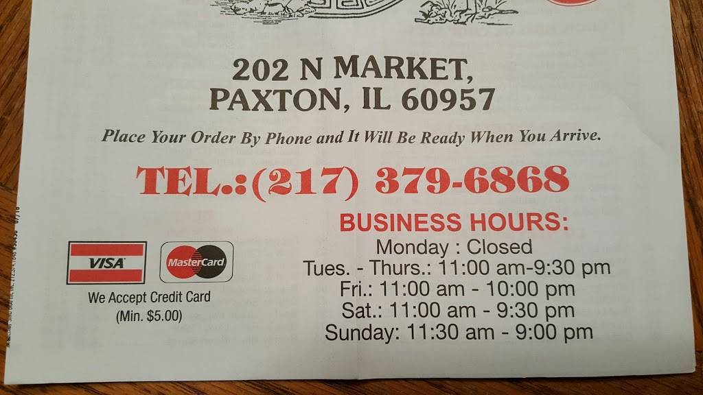Super Wok | restaurant | 202 N Market St, Paxton, IL 60957, USA | 2173796868 OR +1 217-379-6868