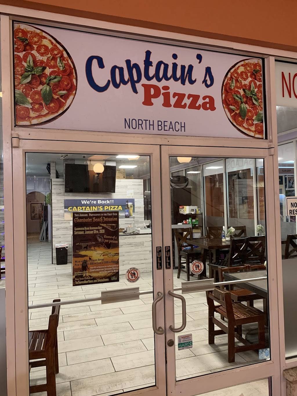Captain’s Pizza North Beach | restaurant | 483 Mandalay Ave, Clearwater, FL 33767, USA | 7272238200 OR +1 727-223-8200