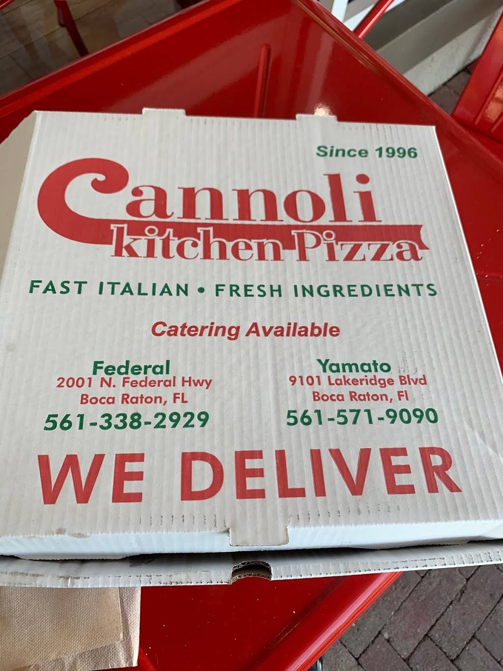 CANNOLI KITCHEN PIZZA | restaurant | 9101 Lakeridge Blvd, Boca Raton, FL 33496, USA | 5615719090 OR +1 561-571-9090