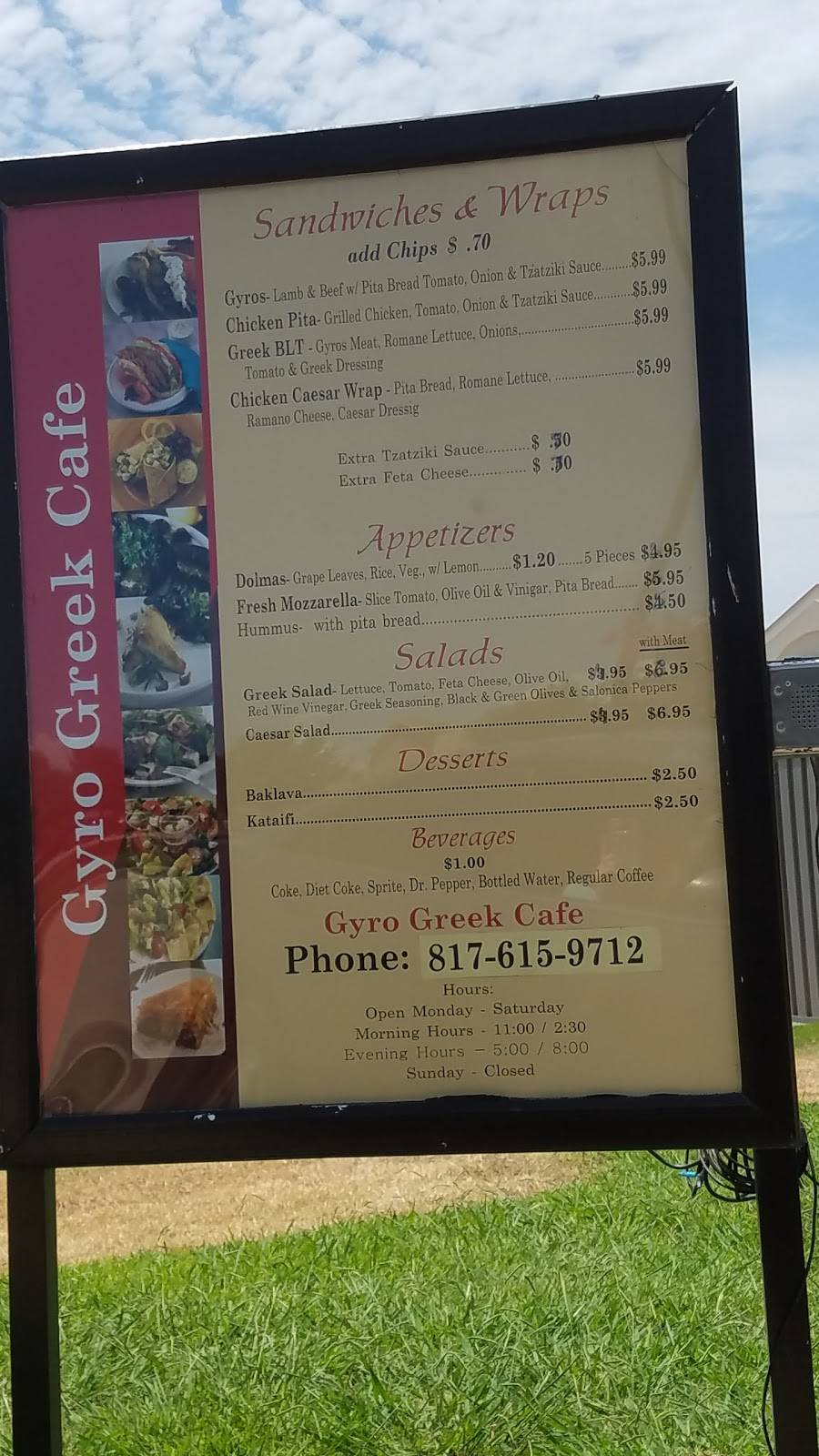 Gyros & Greek Cafe | restaurant | 9570 Clifford St, Fort Worth, TX 76108, USA | 8176159712 OR +1 817-615-9712