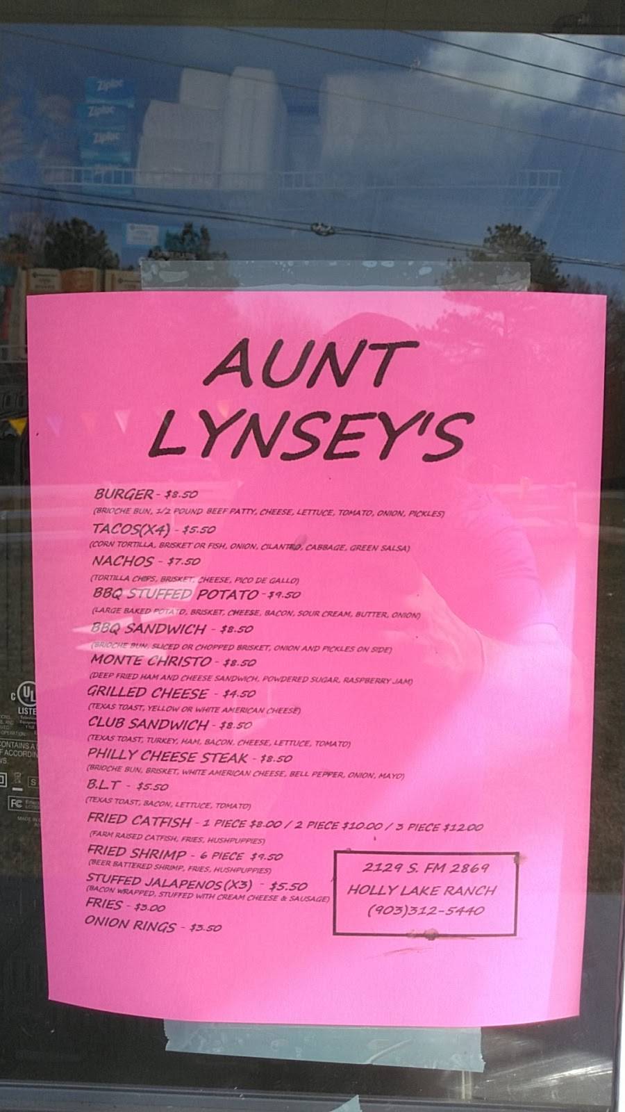 Aun lynseys | restaurant | 2129 FM2869, Hawkins, TX 75765, USA | 9033125440 OR +1 903-312-5440