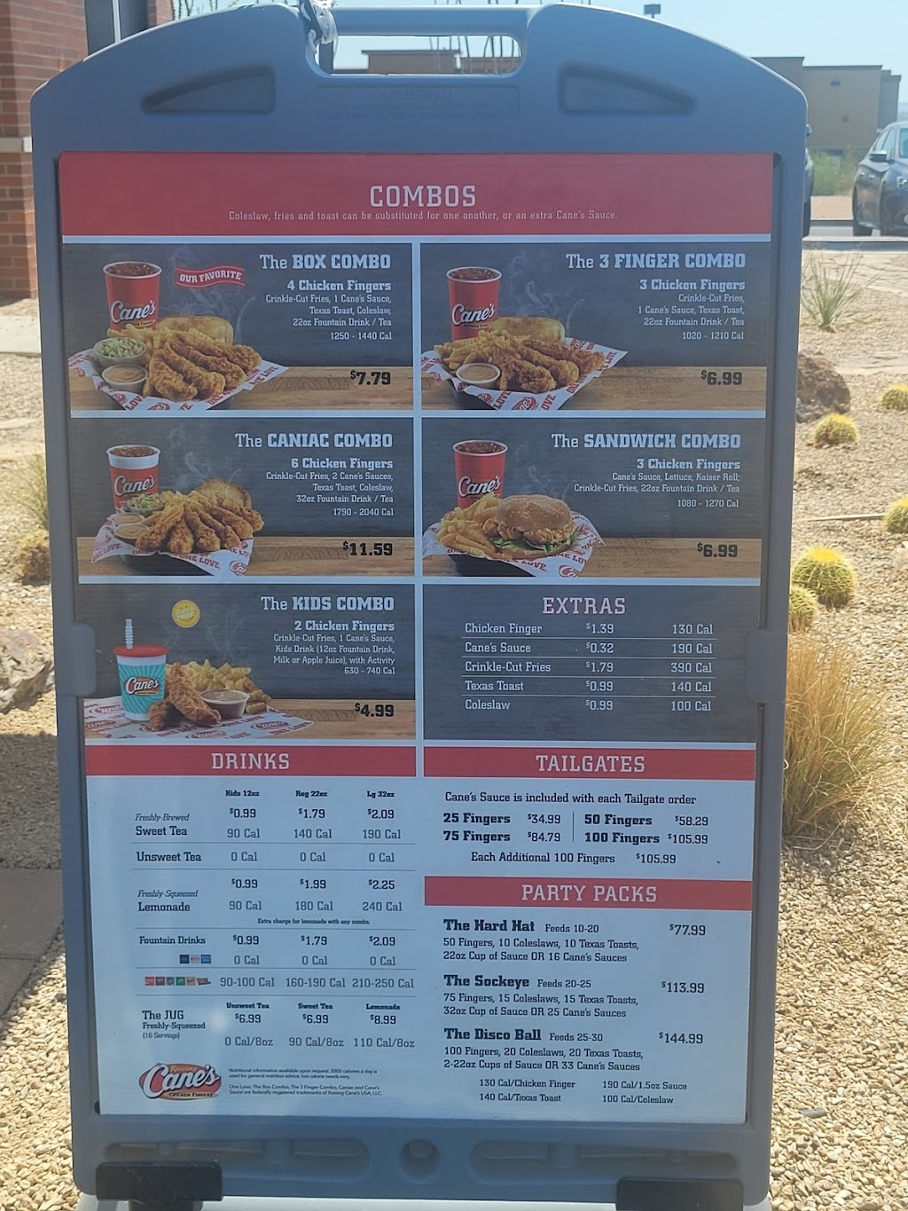Raising Canes Chicken Fingers | restaurant | 1837 E 16th St, Yuma, AZ 85365, USA | 9287830324 OR +1 928-783-0324