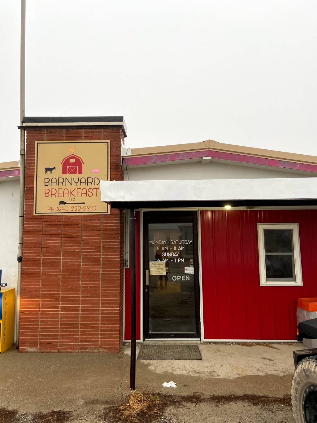 Barnyard Breakfast | restaurant | 2003 State St, Guthrie Center, IA 50115, USA | 6413322310 OR +1 641-332-2310