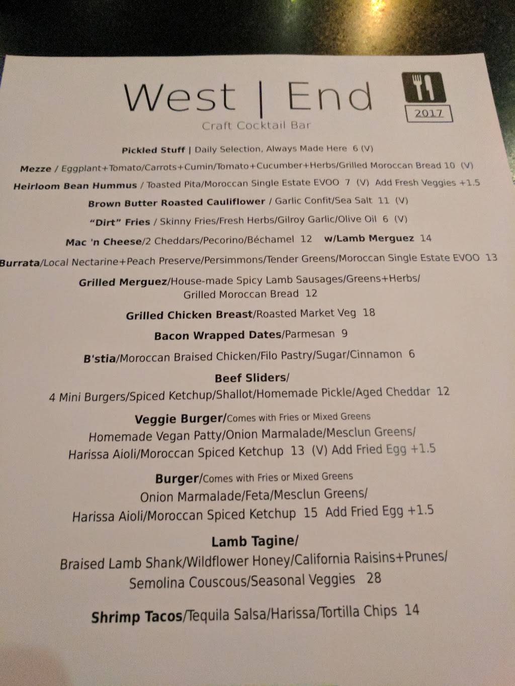 The West End | restaurant | 2116 Westwood Blvd, Los Angeles, CA 90025, USA | 3104706601 OR +1 310-470-6601
