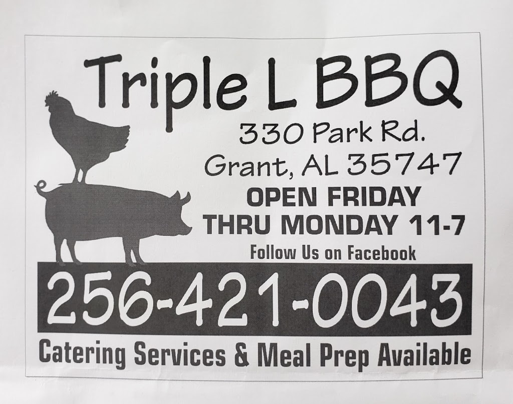 Triple L BBQ | restaurant | 330 Park Rd, Grant, AL 35747, USA | 2564210043 OR +1 256-421-0043