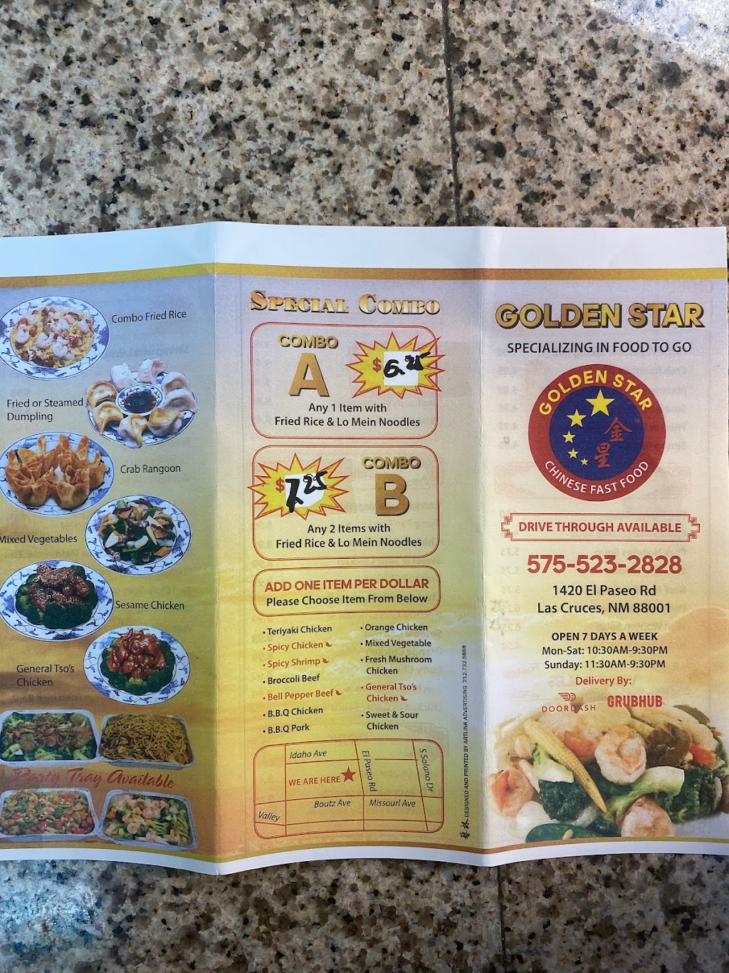 Golden Star Express Chinese restaurant | restaurant | 1420 El Paseo Rd, Las Cruces, NM 88001, USA | 5755232828 OR +1 575-523-2828