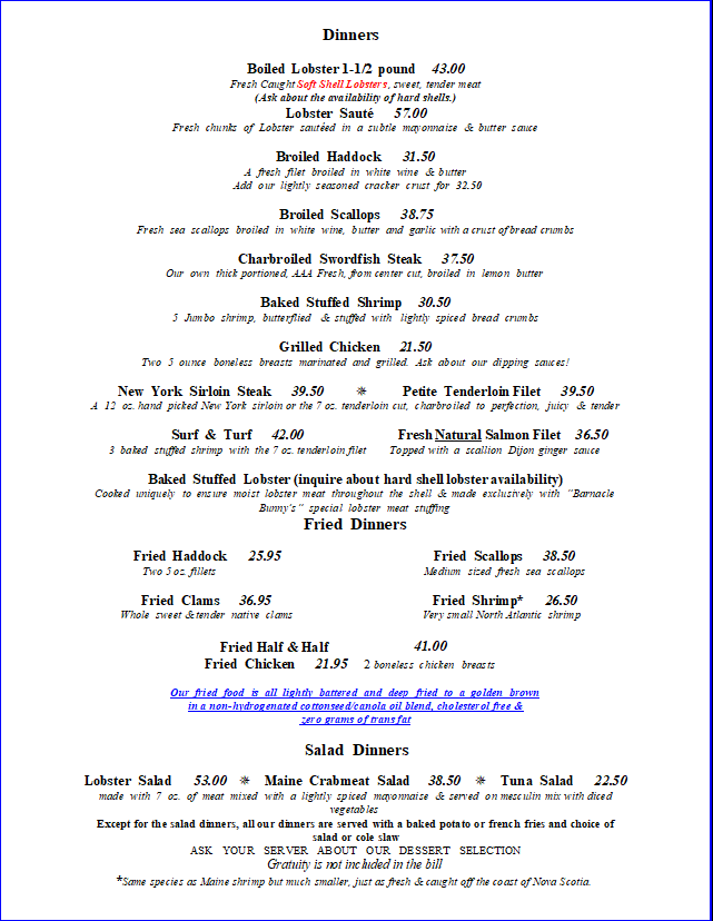 Barnacle Billys Etc. | restaurant | 50 Perkins Cove Rd, Ogunquit, ME 03907, USA | 2073516350 OR +1 207-351-6350