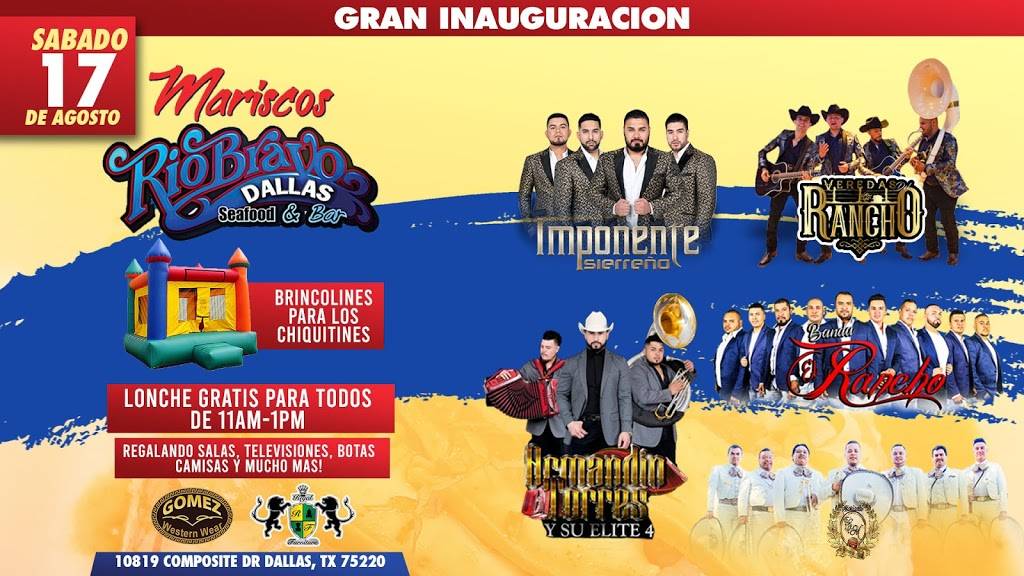 Mariscos Rio Bravo Dallas | restaurant | 10819 Composite Dr, Dallas, TX 75220, USA | 4695471667 OR +1 469-547-1667