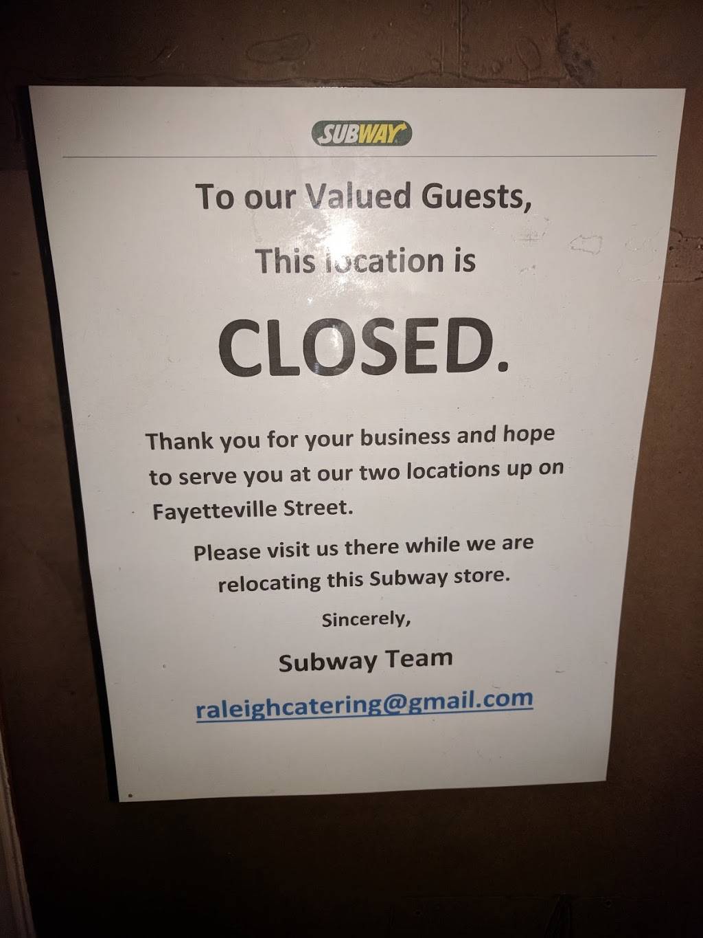 Subway Restaurants | restaurant | 2720 Lake Wheeler Rd Suite 106, Raleigh, NC 27603, USA | 9193073004 OR +1 919-307-3004