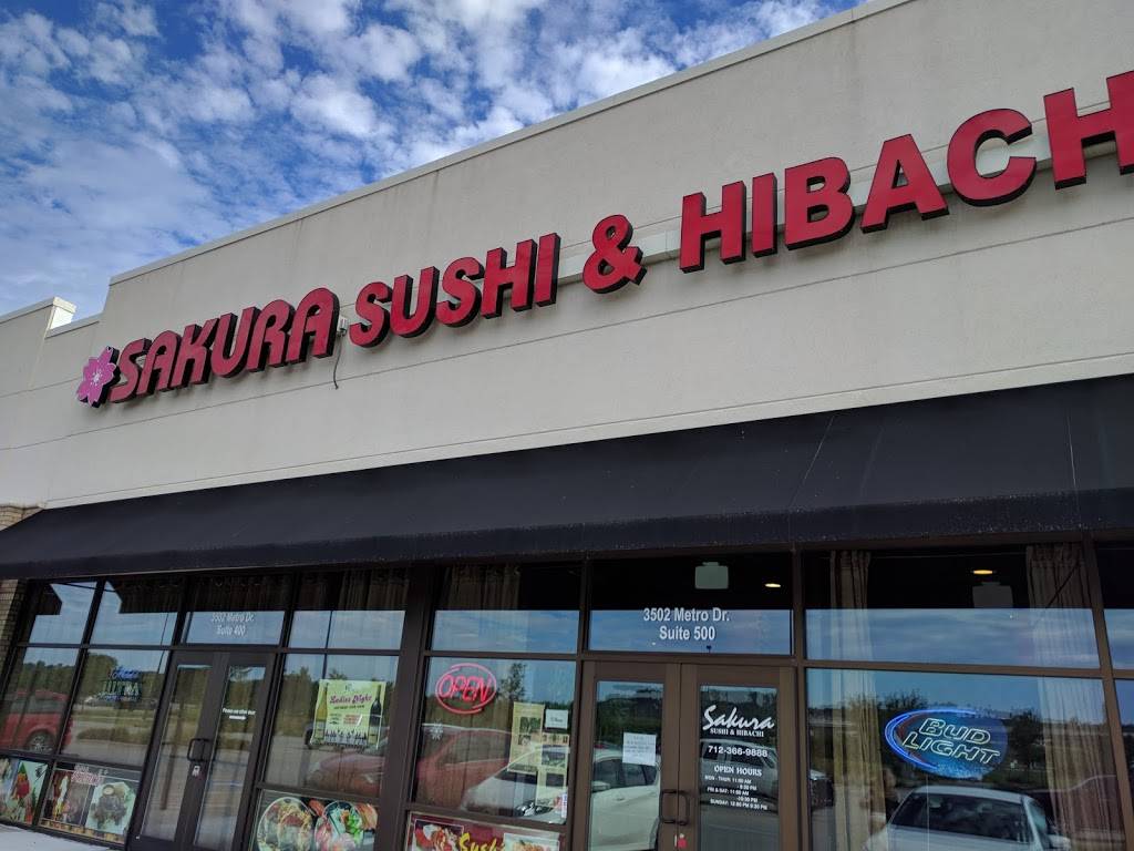 Sakura Sushi & Hibachi | restaurant | 3502 Metro Dr, Council Bluffs, IA 51501, USA | 7123669888 OR +1 712-366-9888