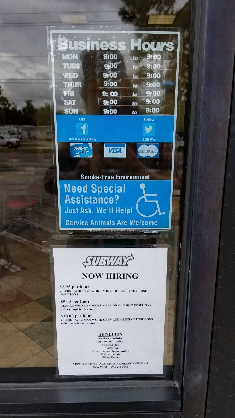 Subway Restaurants | restaurant | 814 N U.S. Hwy 41, Ruskin, FL 33570, USA | 8136452820 OR +1 813-645-2820