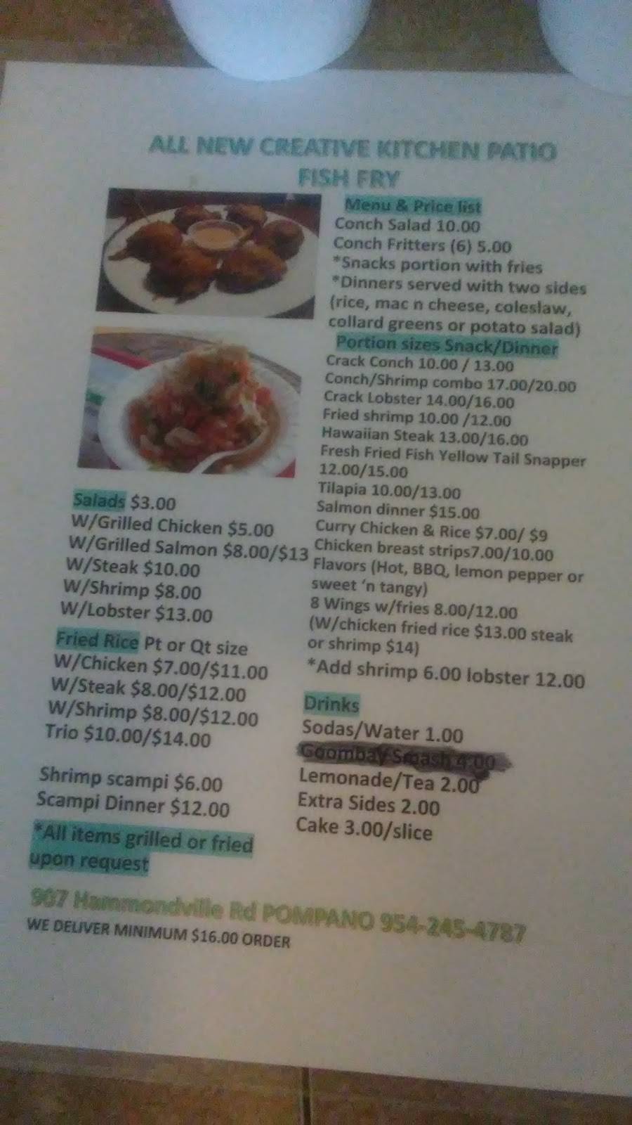 Creative Kitchens | restaurant | 907 NW 3rd St, Pompano Beach, FL 33060, USA | 9548512832 OR +1 954-851-2832