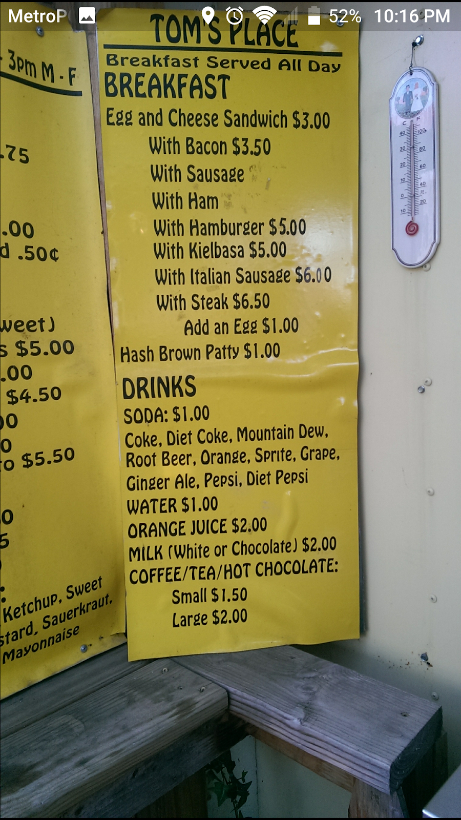 Toms Place | restaurant | Andover, CT 06232, USA | 8603058727 OR +1 860-305-8727