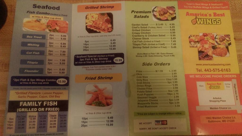 Americas Best Wings | restaurant | 1062 Maiden Choice Ln, Baltimore, MD 21229, USA | 4435756163 OR +1 443-575-6163