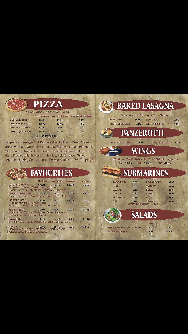 Luigis Pizzeria | restaurant | 32 King St E, Bobcaygeon, ON K0M 1A0, Canada | 7057382223 OR +1 705-738-2223