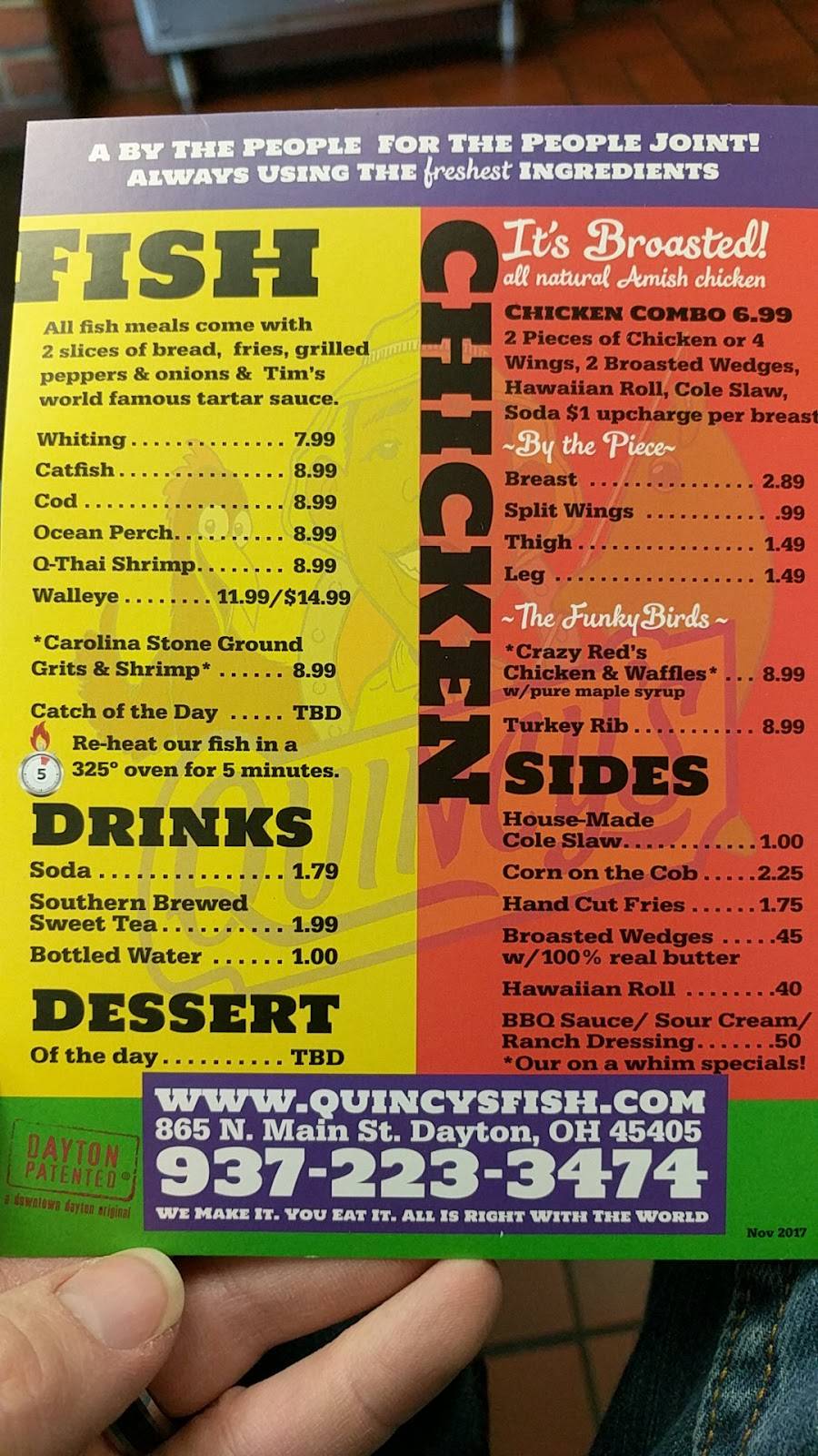 Quincys | restaurant | 865 N Main St, Dayton, OH 45405, USA | 9372233474 OR +1 937-223-3474