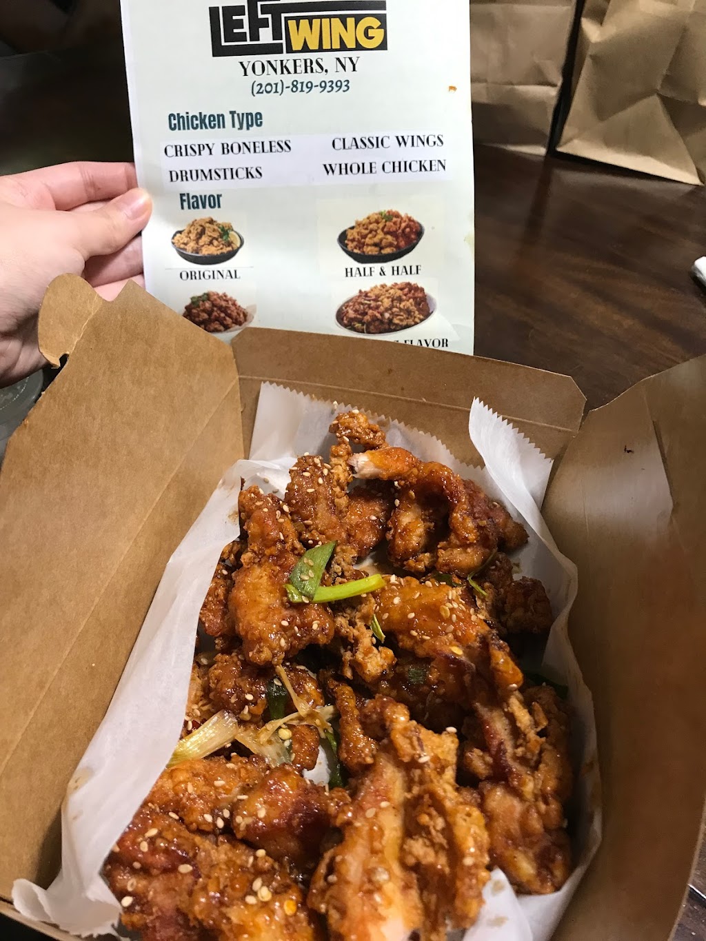 Left Wing | meal takeaway | 1789 Central Park Ave, Yonkers, NY 10710, USA | 2018199393 OR +1 201-819-9393